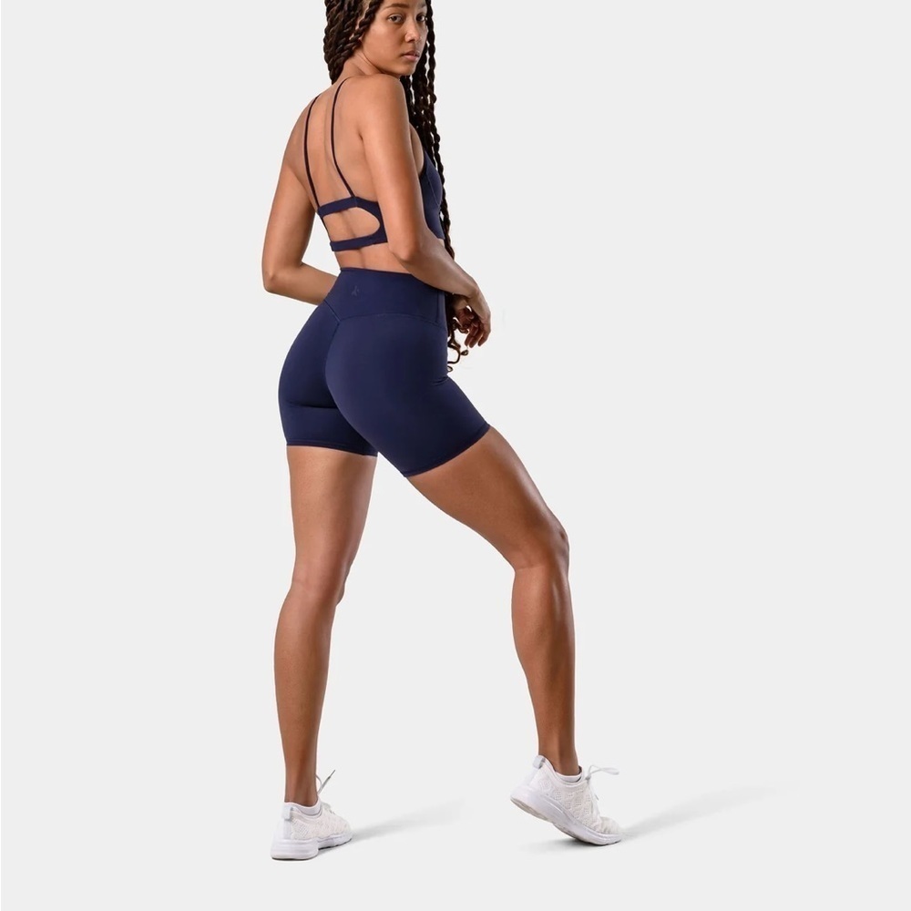 Kamo Fitness Isla Sports Bra - Dark Iris Large Strappy Back Navy Blue Activewear — image 4 of 8